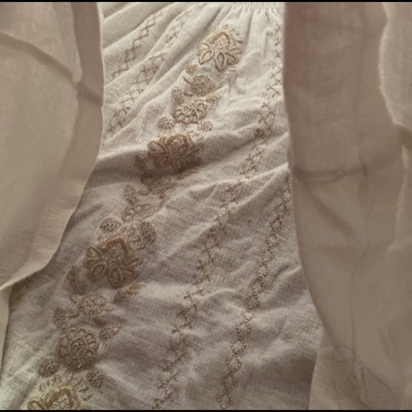 Boho cream scoop neck top - Picture 12 of 14